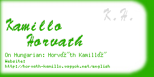 kamillo horvath business card